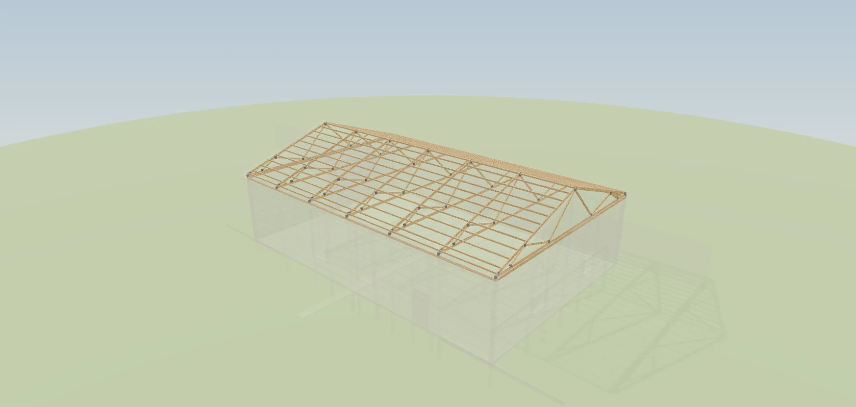 Trusses and purlins in the 3D designer